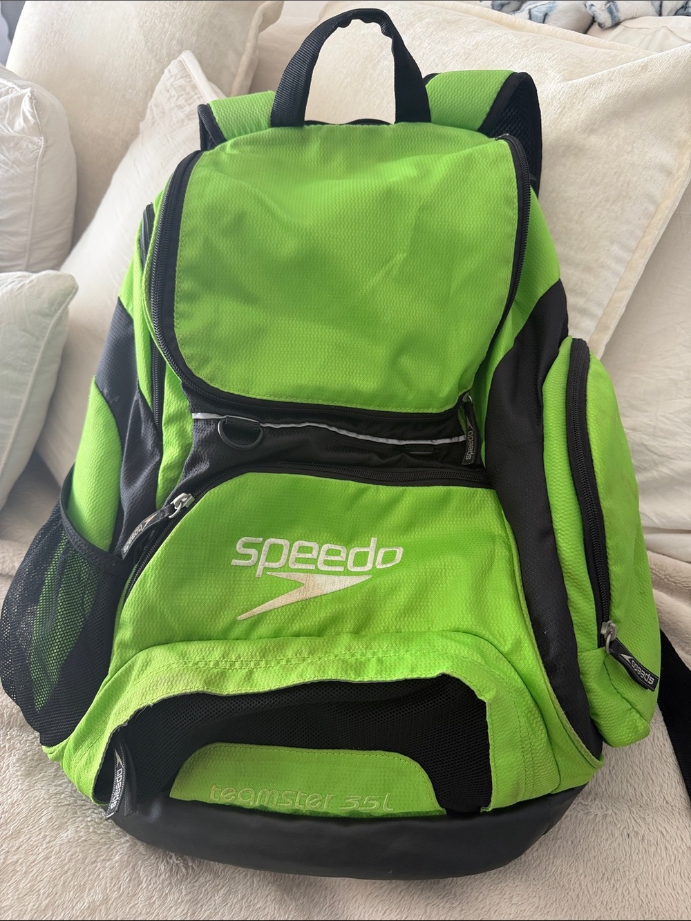 Speedo Neon Green and Black Backpack